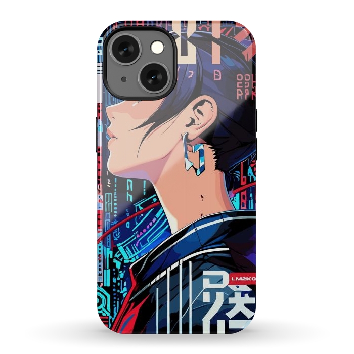 iPhone 13 StrongFit Pop Art Cyberpunk Girl by LM2Kone