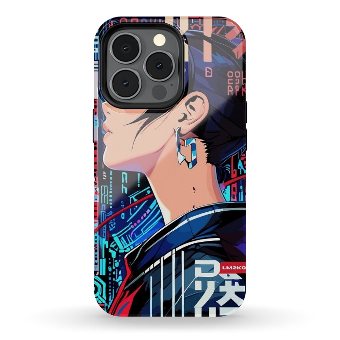 iPhone 13 pro StrongFit Pop Art Cyberpunk Girl by LM2Kone