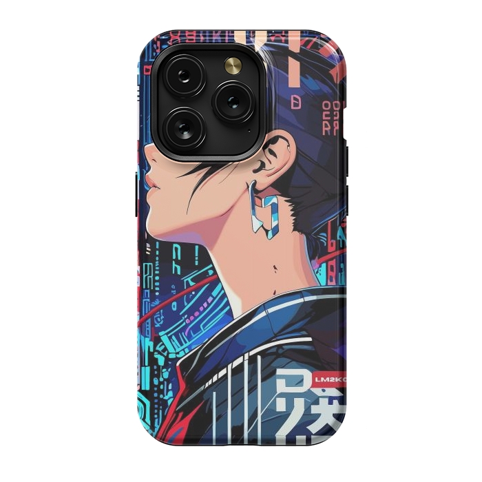 iPhone 15 Pro StrongFit Pop Art Cyberpunk Girl by LM2Kone