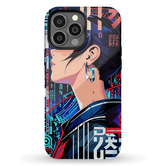 iPhone 13 Pro Max StrongFit Pop Art Cyberpunk Girl by LM2Kone