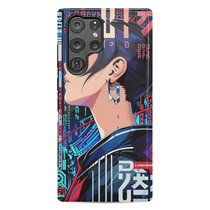 Galaxy S22 Ultra StrongFit Pop Art Cyberpunk Girl by LM2Kone