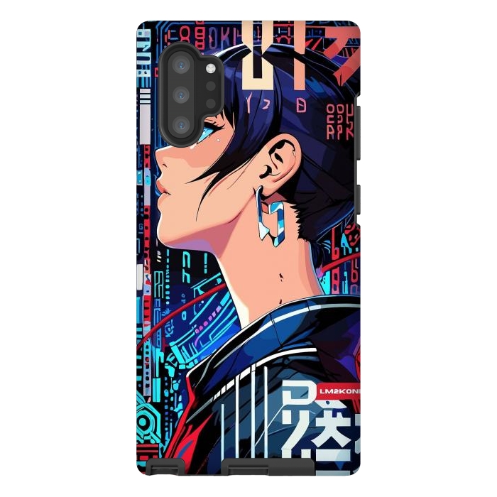 Galaxy Note 10 plus StrongFit Pop Art Cyberpunk Girl by LM2Kone