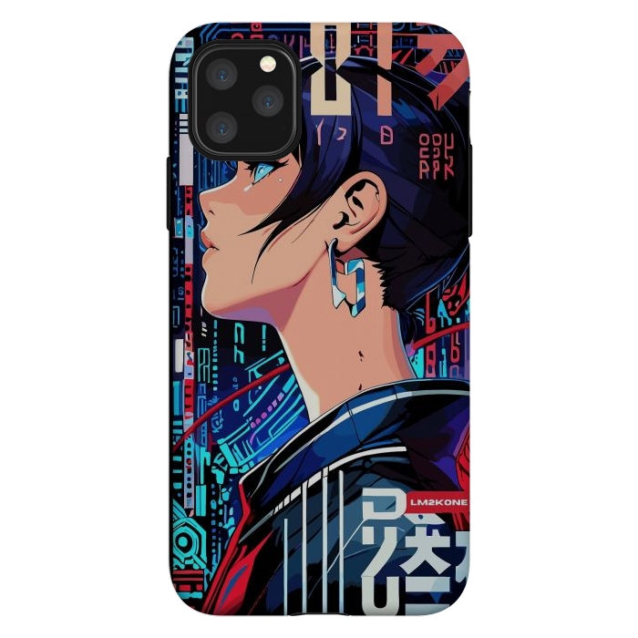 iPhone 11 Pro Max StrongFit Pop Art Cyberpunk Girl by LM2Kone