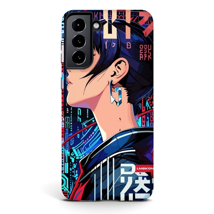 Galaxy S21 StrongFit Pop Art Cyberpunk Girl by LM2Kone