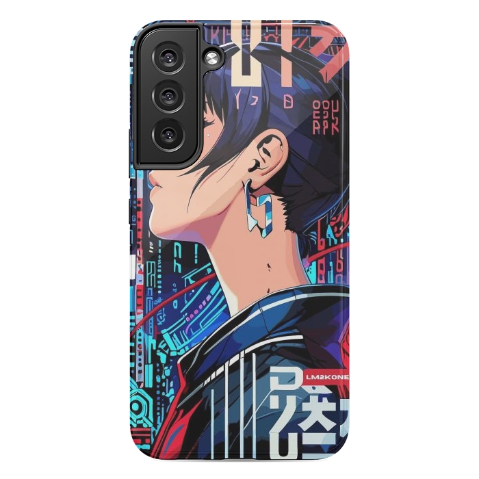 Galaxy S22 plus StrongFit Pop Art Cyberpunk Girl by LM2Kone