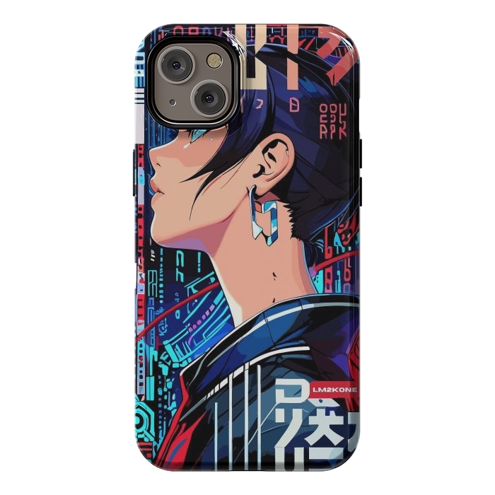 iPhone 14 Plus StrongFit Pop Art Cyberpunk Girl by LM2Kone