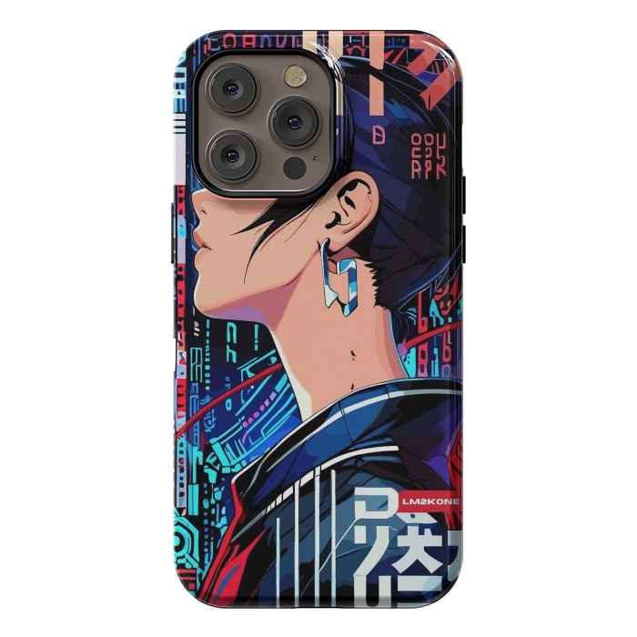 iPhone 14 Pro max StrongFit Pop Art Cyberpunk Girl by LM2Kone