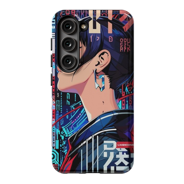 Galaxy S23 StrongFit Pop Art Cyberpunk Girl by LM2Kone