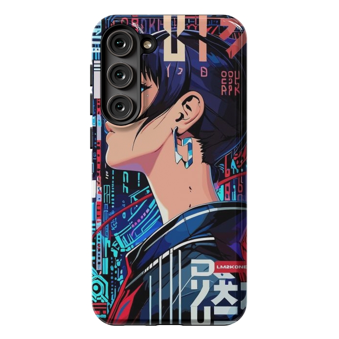 Galaxy S23 Plus StrongFit Pop Art Cyberpunk Girl by LM2Kone