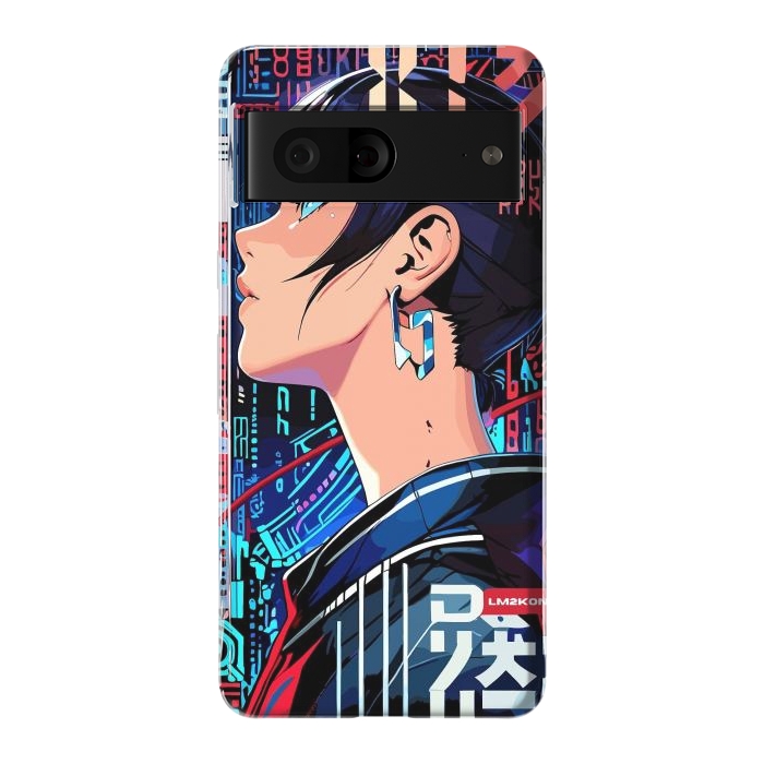 Pixel 7 StrongFit Pop Art Cyberpunk Girl by LM2Kone