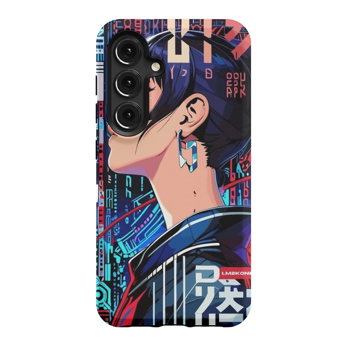 Galaxy S24 StrongFit Pop Art Cyberpunk Girl by LM2Kone