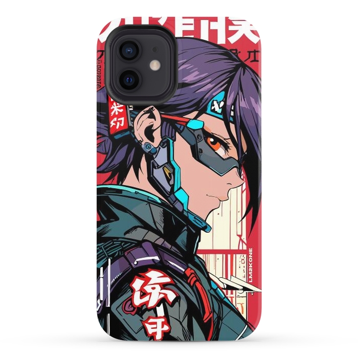 iPhone 12 StrongFit Futuristic Cyberpunk Girl by LM2Kone