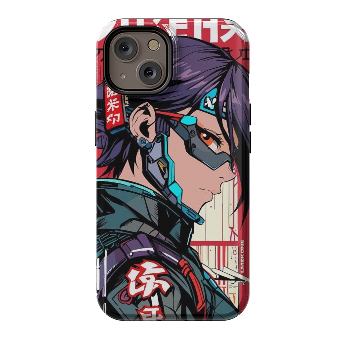 iPhone 14 StrongFit Futuristic Cyberpunk Girl by LM2Kone