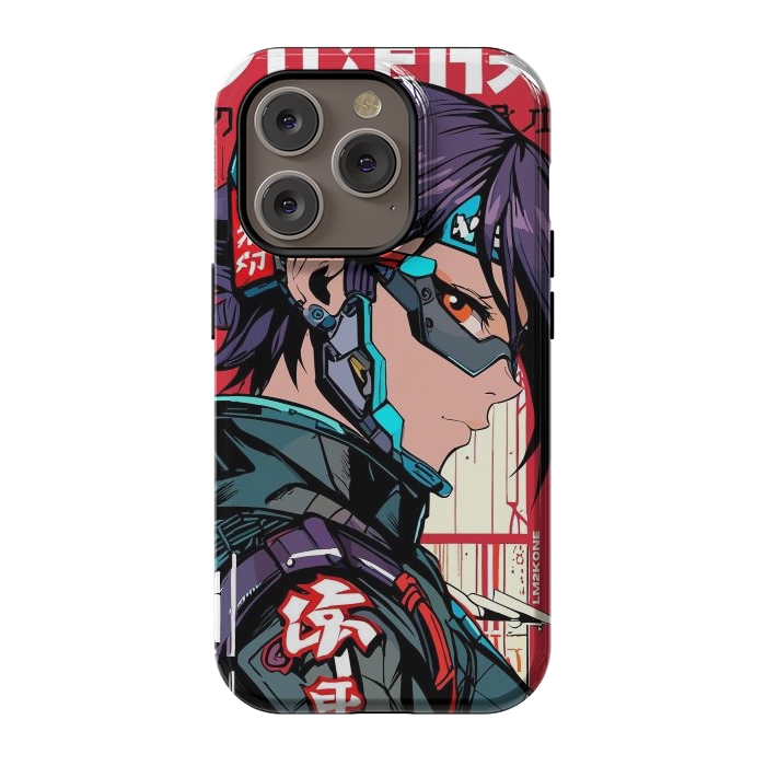 iPhone 14 Pro StrongFit Futuristic Cyberpunk Girl by LM2Kone