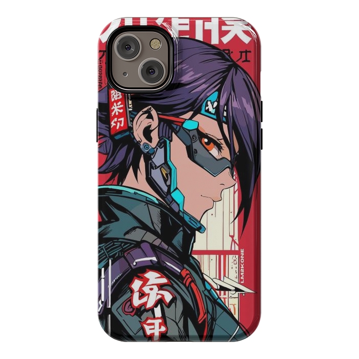 iPhone 14 Plus StrongFit Futuristic Cyberpunk Girl by LM2Kone