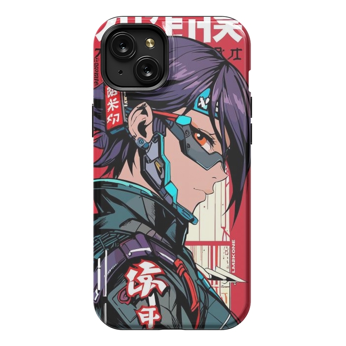 iPhone 15 Plus StrongFit Futuristic Cyberpunk Girl by LM2Kone