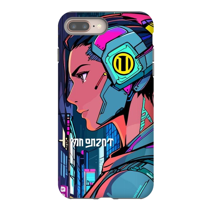 iPhone 8 plus StrongFit Pop Cyberpunk Neon by LM2Kone