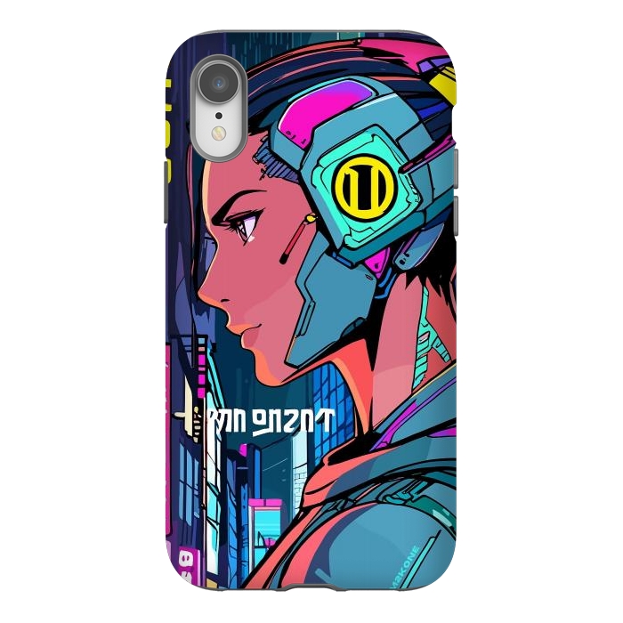 iPhone Xr StrongFit Pop Cyberpunk Neon by LM2Kone