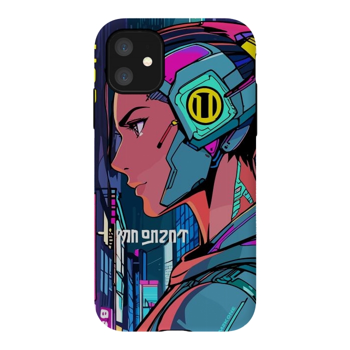 iPhone 11 StrongFit Pop Cyberpunk Neon by LM2Kone