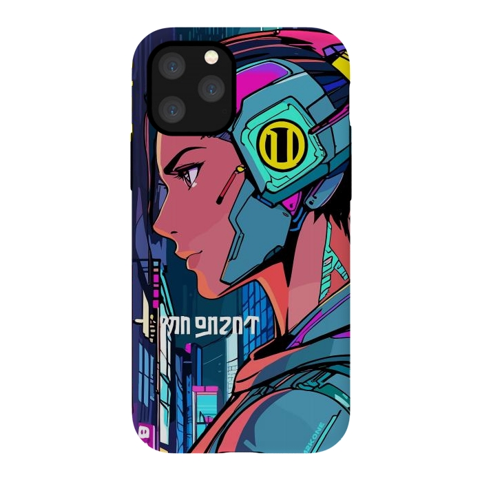 iPhone 11 Pro StrongFit Pop Cyberpunk Neon by LM2Kone