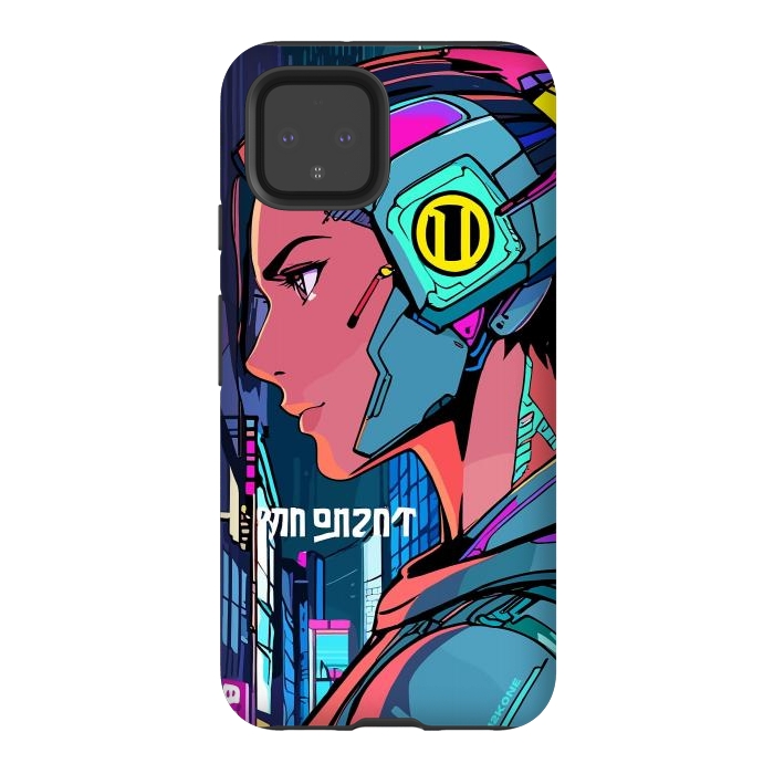 Pixel 4 StrongFit Pop Cyberpunk Neon by LM2Kone