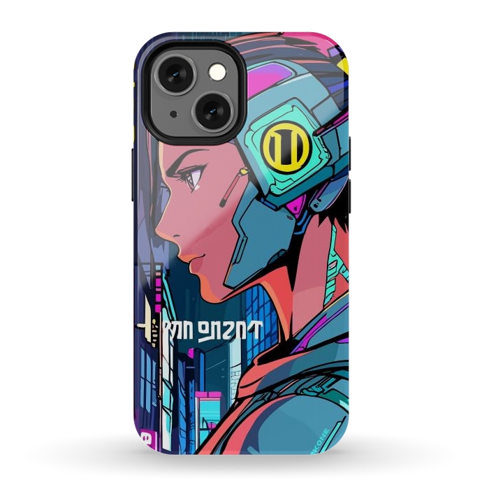 iPhone 12 mini StrongFit Pop Cyberpunk Neon by LM2Kone