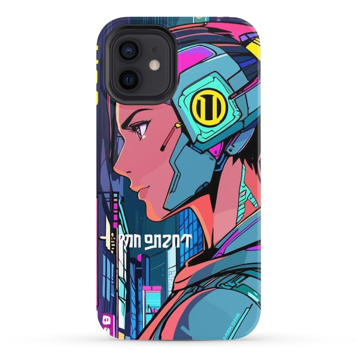 iPhone 12 StrongFit Pop Cyberpunk Neon by LM2Kone