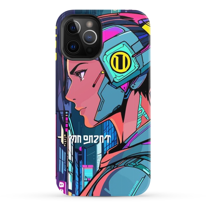 iPhone 12 Pro StrongFit Pop Cyberpunk Neon by LM2Kone