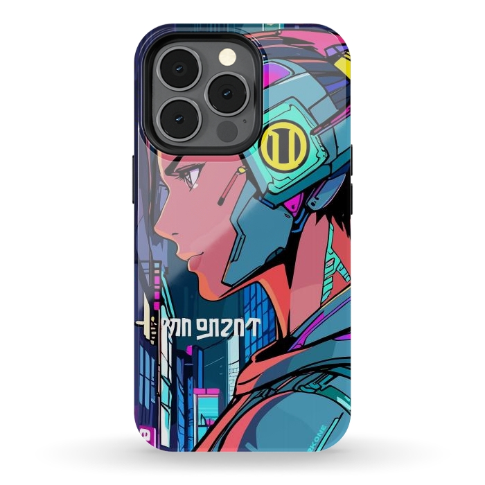 iPhone 13 pro StrongFit Pop Cyberpunk Neon by LM2Kone