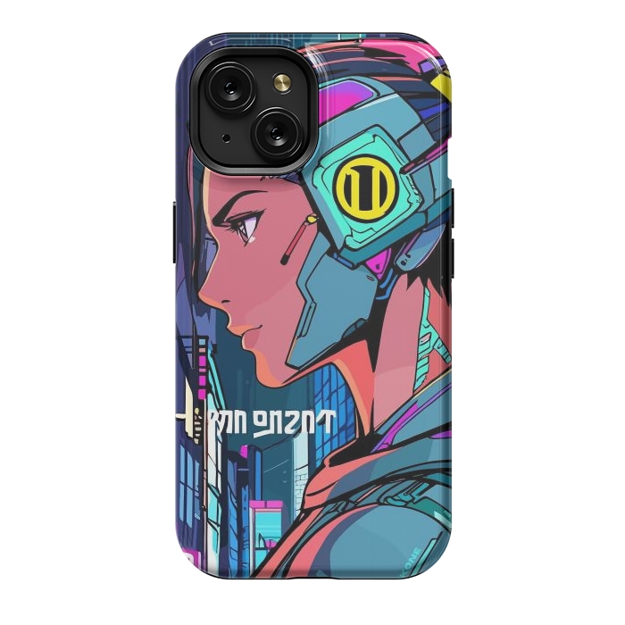 iPhone 15 StrongFit Pop Cyberpunk Neon by LM2Kone