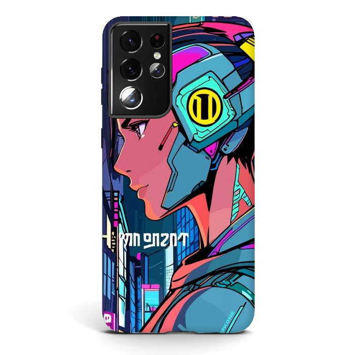 Galaxy S21 ultra StrongFit Pop Cyberpunk Neon by LM2Kone