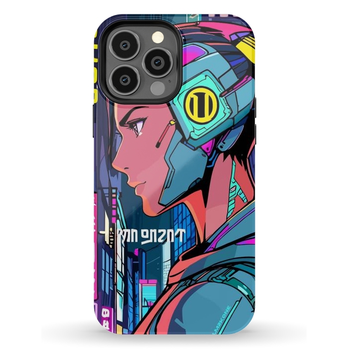 iPhone 13 Pro Max StrongFit Pop Cyberpunk Neon by LM2Kone