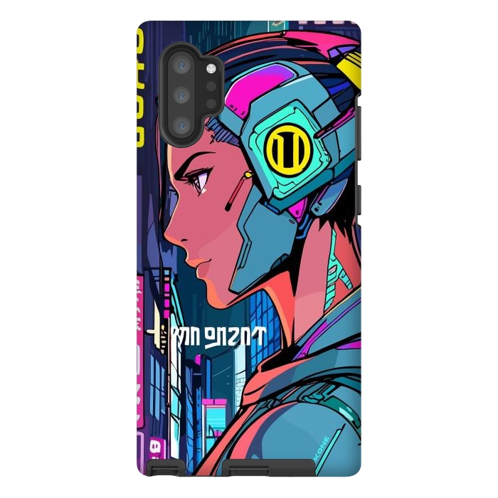 Galaxy Note 10 plus StrongFit Pop Cyberpunk Neon by LM2Kone