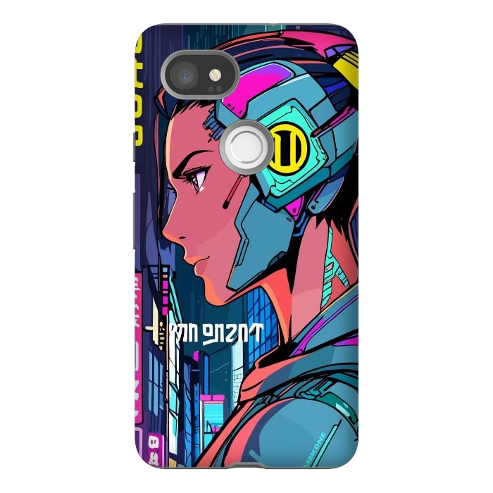 Pixel 2XL StrongFit Pop Cyberpunk Neon by LM2Kone