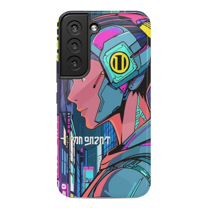 Galaxy S22 StrongFit Pop Cyberpunk Neon by LM2Kone