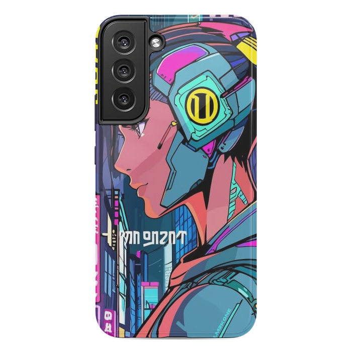 Galaxy S22 plus StrongFit Pop Cyberpunk Neon by LM2Kone