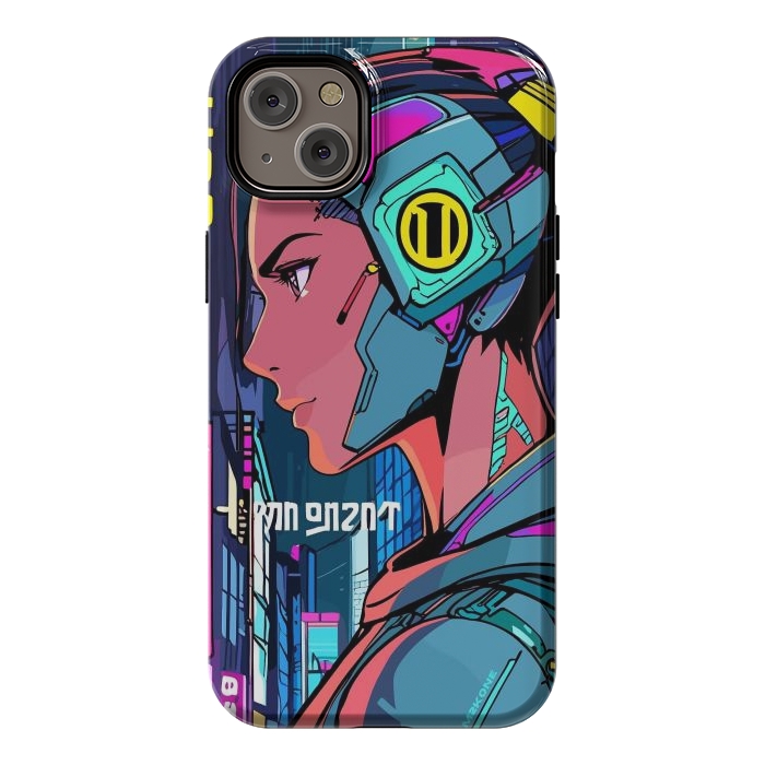 iPhone 14 Plus StrongFit Pop Cyberpunk Neon by LM2Kone