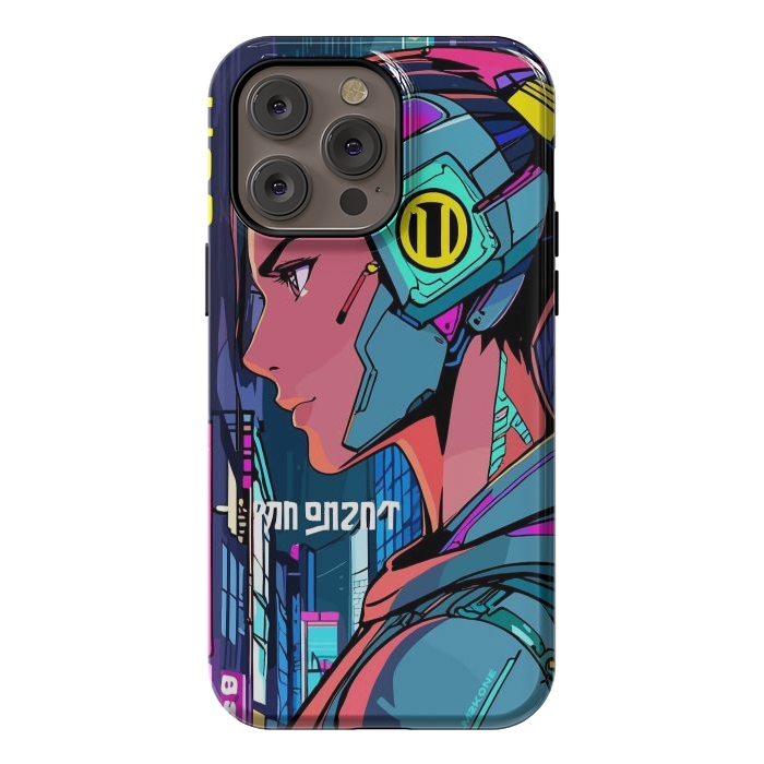 iPhone 14 Pro max StrongFit Pop Cyberpunk Neon by LM2Kone