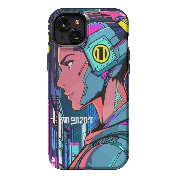 iPhone 15 Plus StrongFit Pop Cyberpunk Neon by LM2Kone