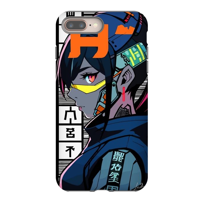 iPhone 7 plus StrongFit Cyberpunk Warrior Gaming by LM2Kone