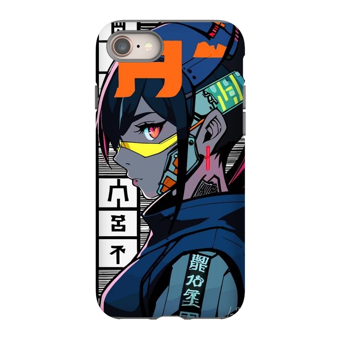 iPhone 8 StrongFit Cyberpunk Warrior Gaming by LM2Kone