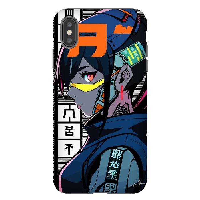 iPhone Xs Max StrongFit Cyberpunk Warrior Gaming by LM2Kone