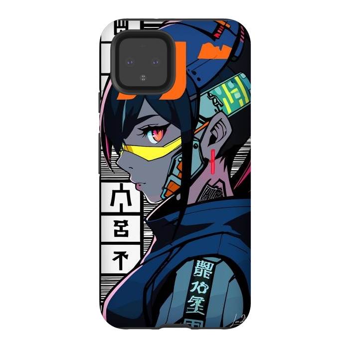 Pixel 4 StrongFit Cyberpunk Warrior Gaming by LM2Kone