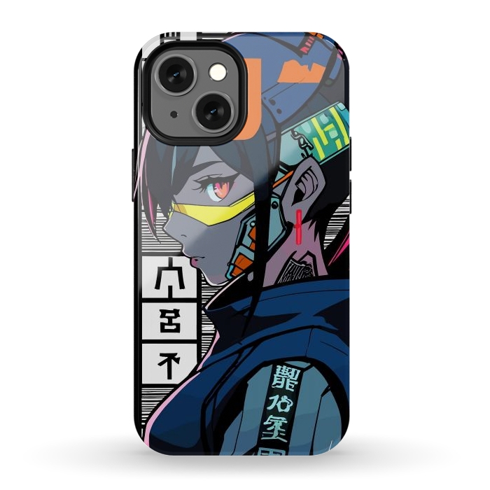 iPhone 12 mini StrongFit Cyberpunk Warrior Gaming by LM2Kone