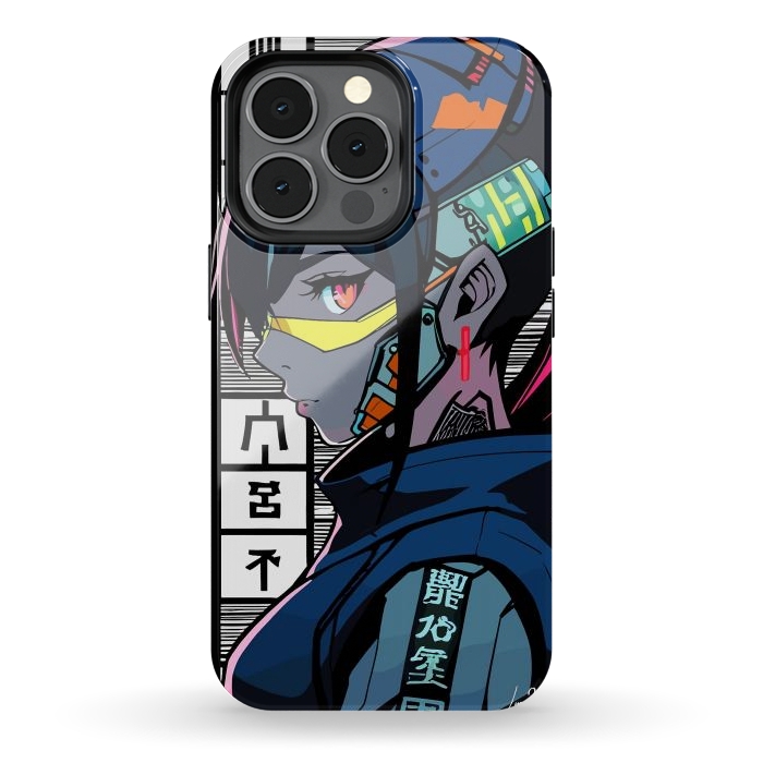 iPhone 13 pro StrongFit Cyberpunk Warrior Gaming by LM2Kone