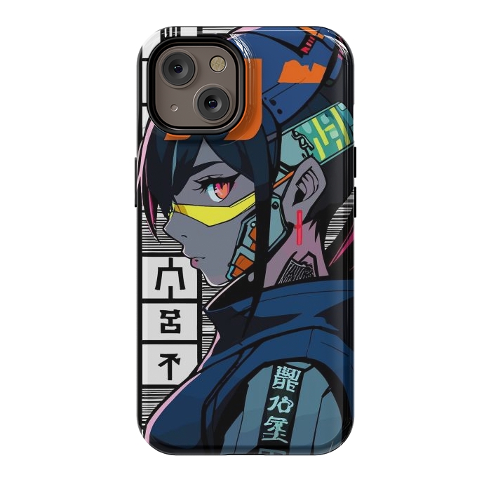 iPhone 14 StrongFit Cyberpunk Warrior Gaming by LM2Kone