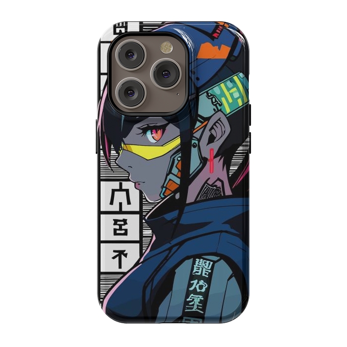 iPhone 14 Pro StrongFit Cyberpunk Warrior Gaming by LM2Kone