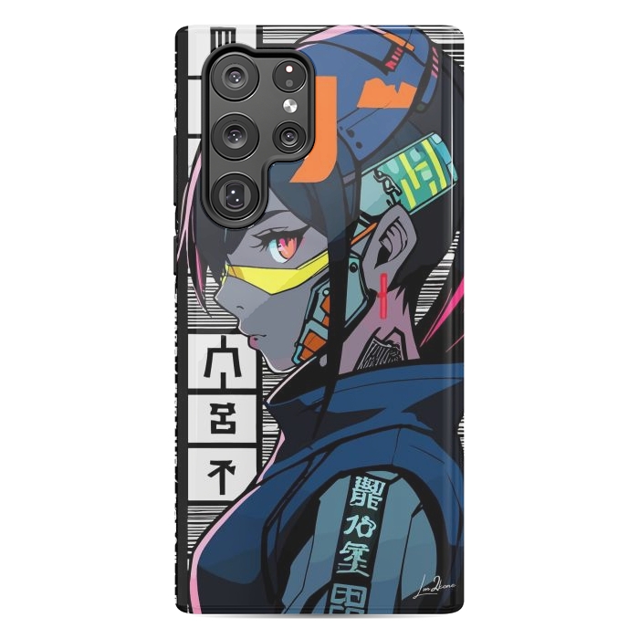 Galaxy S22 Ultra StrongFit Cyberpunk Warrior Gaming by LM2Kone