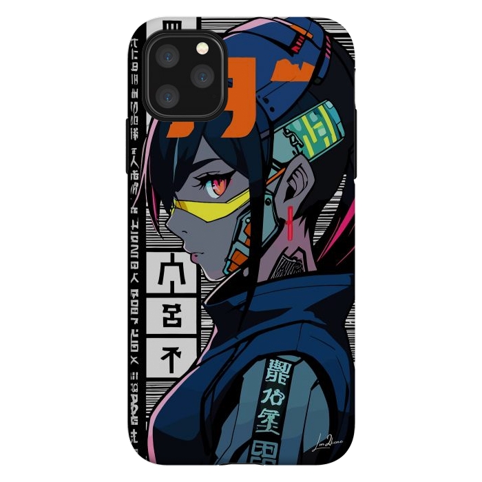 iPhone 11 Pro Max StrongFit Cyberpunk Warrior Gaming by LM2Kone