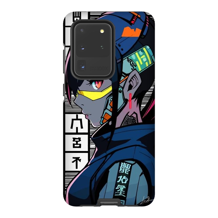 Galaxy S20 Ultra StrongFit Cyberpunk Warrior Gaming by LM2Kone